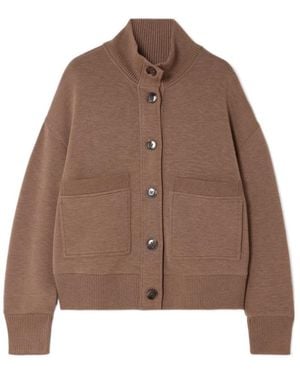 Varley Sabrina Button-Fastening Sweatshirt - Brown