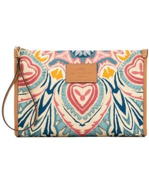 Etro Mandala Print Cotton Nécessaire - White