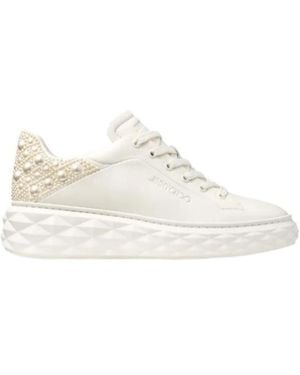 Jimmy Choo Pearl-Embellished Sneakers - White