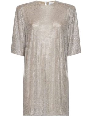 GIUSEPPE DI MORABITO Crystal Embellished Dress - Grey