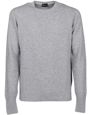 Drumohr Crew Neck Knit Jumper - Grey