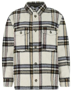 Isabel Marant Isabel Marant Étoile Every Checked Padded Jacket - Grey