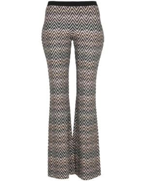 Missoni Zigzag Wide-Leg Trousers - Grey