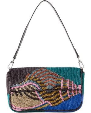 STAUD Beaded Shoulder Bag - White