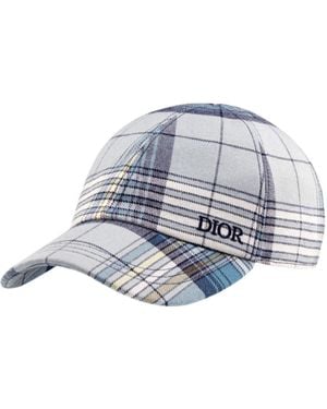 Dior Chequered Cap - White
