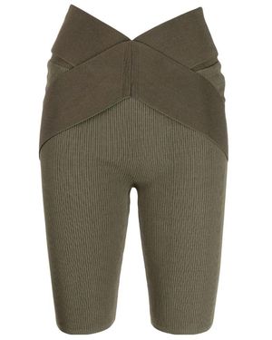 Dion Lee X Knee-Length Biker Shorts - Green