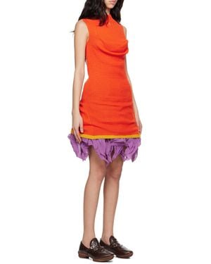 Kiko Kostadinov Vecto Knit Shift Dress - Red
