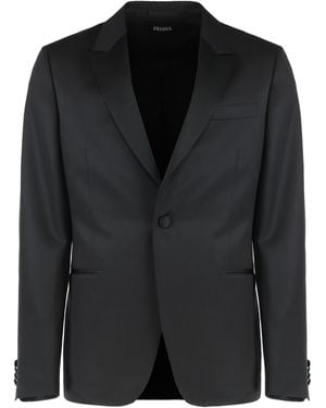 ZEGNA Single-Breasted Tailored Suit - Black