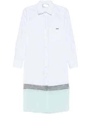Coperni Layered Shirt Dress - White