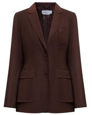 Gabriela Hearst Long-Sleeved Suit Jacket - Brown