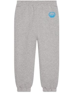 Gucci Logo-Print Track Pants - Gray