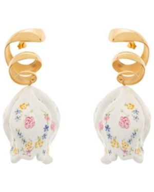 Chloé Flower Earrings - Metallic