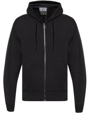 Versace Jeans Couture Couture Logo Printed Full-Zip Hoodie - Blue