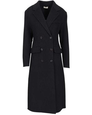 P.A.R.O.S.H. Double-Breasted Coat - Black