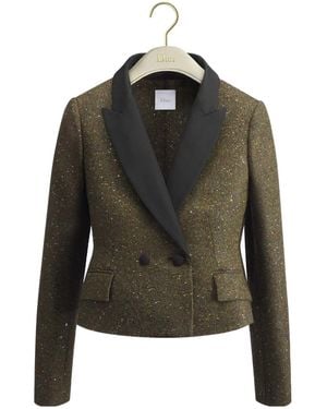 Dior Cropped Fitted Jacket - Green