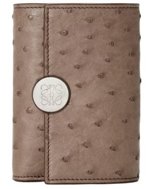 Loewe Pebble Small Vertical Wallet - Brown