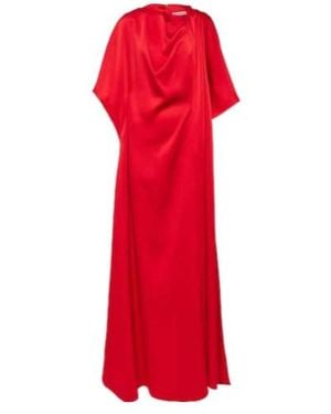 Safiyaa Reda Gathered Satin Gown