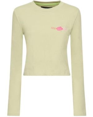 ANDERSSON BELL Crazy Fish Long-Sleeve Cotton T-Shirt - Green