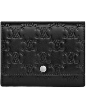 Celine Flip-Top Card Holder - Black