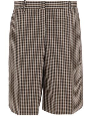 Jil Sander Checked Shorts - Grey