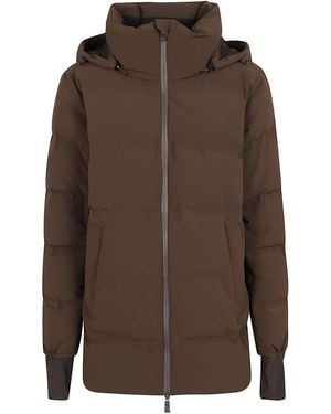 Herno Logo Down Jacket - Brown