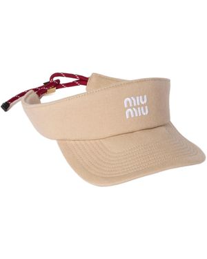 Miu Miu Denim Visor - Pink