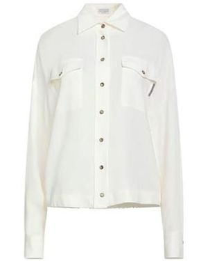 Brunello Cucinelli Minimal Long-Sleeve Shirt - White