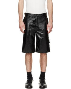 Courreges Hammer Vinyl Shorts - Black
