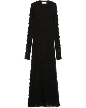 Sportmax Afelio1234 All-Over Embellished Crewneck Dress - Black