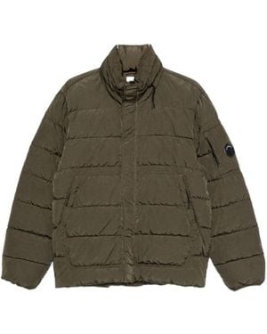 C.P. Company Quilted Lens-Detail Coat - Green