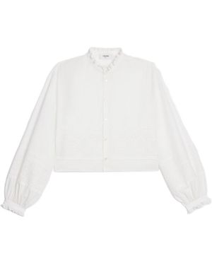 Celine Embroidered Shirt - White