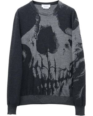 McQueen Skull Crewneck Jumper - Black