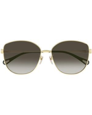 Chloé Chloé Eyewear Cat-Eye Frame Sunglasses - Metallic