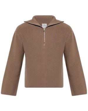 Courreges Long Sleeve Jumper - Brown
