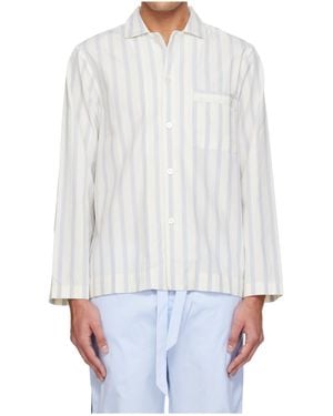 Tekla Long-Sleeved Pyjama Shirt - White