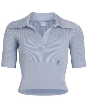 Patou Knitted Polo Shirt - Blue