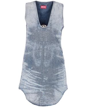 DIESEL Sleeveless Denim Dress - Blue