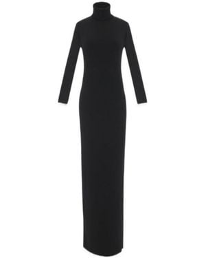 Saint Laurent Long Turtleneck Dress - Black