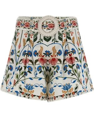 FARM Rio Fraga Belted Floral Shorts - Multicolour