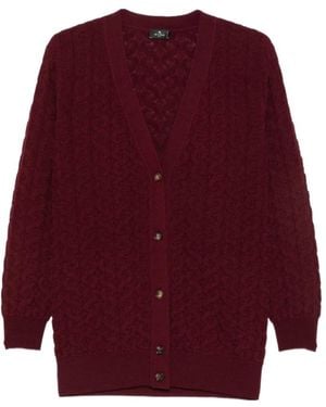 Etro Button-Up Cardigan - Red