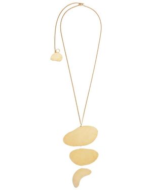 Jil Sander Oversize-Pendant Necklace - White
