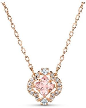 Swarovski Crystal-Embellished Pendant Chain - Metallic