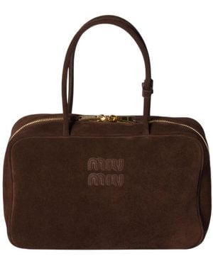 Miu Miu Beau Leather Bag - Brown
