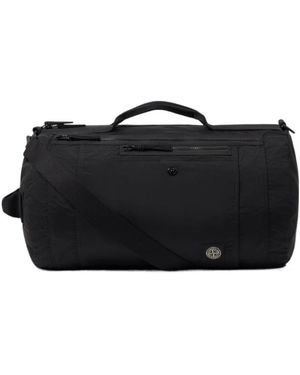 Stone Island Logo Detail Duffle Bag - Black
