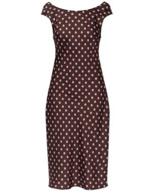 Posse Polka Dot Midi Dress - Purple