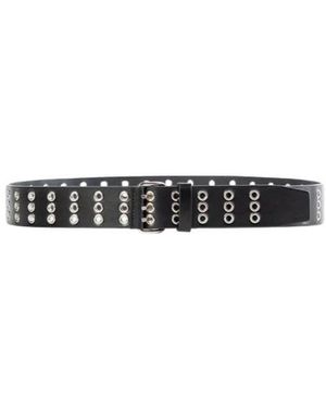 Ann Demeulemeester Eyelet-Embellished Leather Belt - White