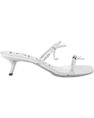 Loewe Petal Metallic Sandals - White