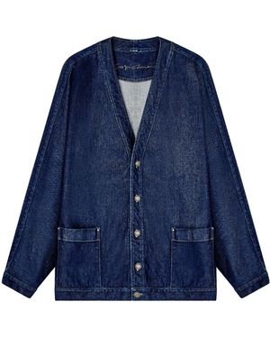 Giorgio Armani Front-Pocket Denim Jacket - Blue
