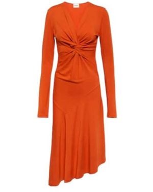 Isabel Marant Lania Jersey Midi Dress - Orange