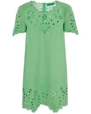 Ermanno Scervino Floral Cutout Dress - Green